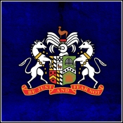 Glenavon Crest Blue Background