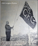 Tom Douglas Raising Mourneview Flag